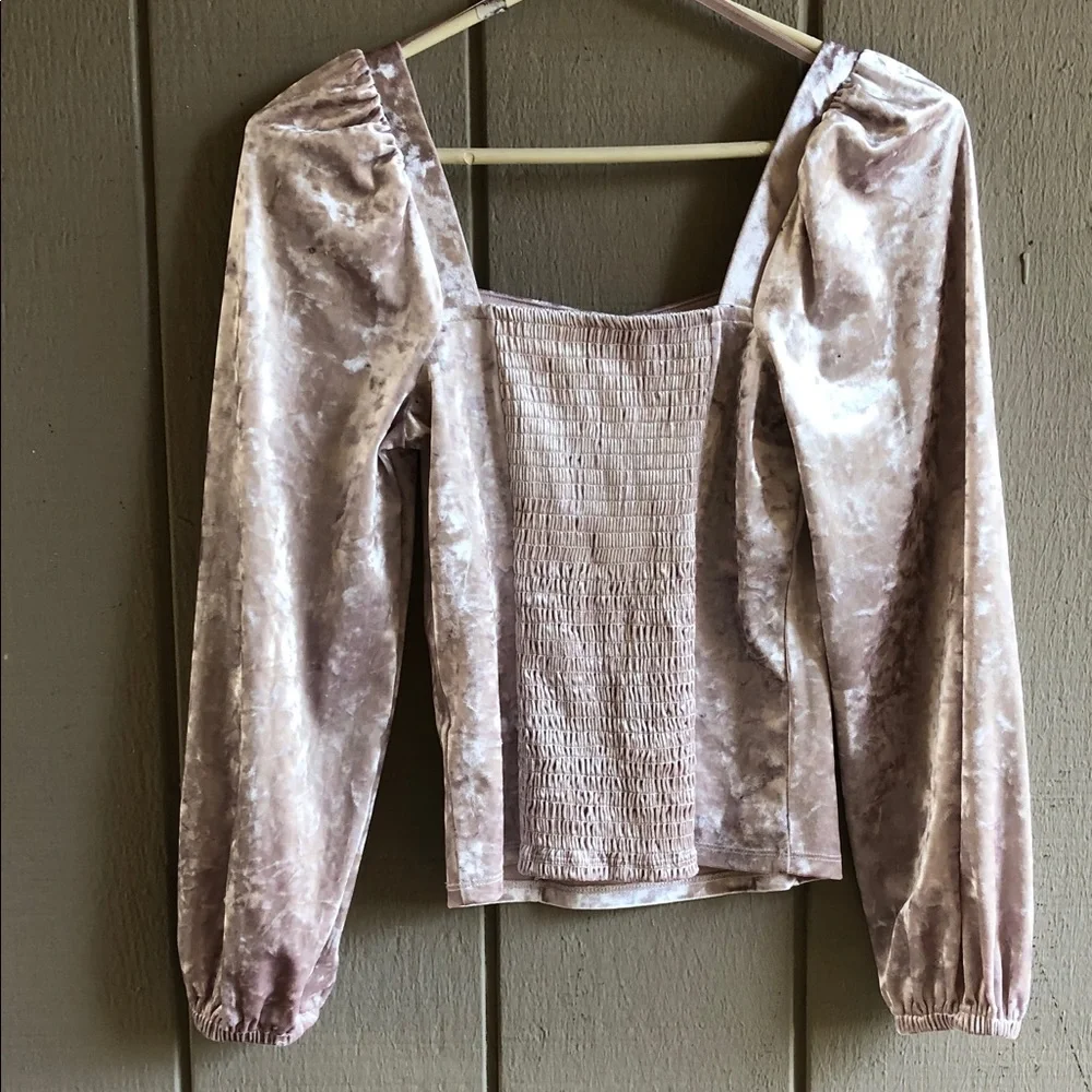 Anthropologie Cream Puff Sleeve Top